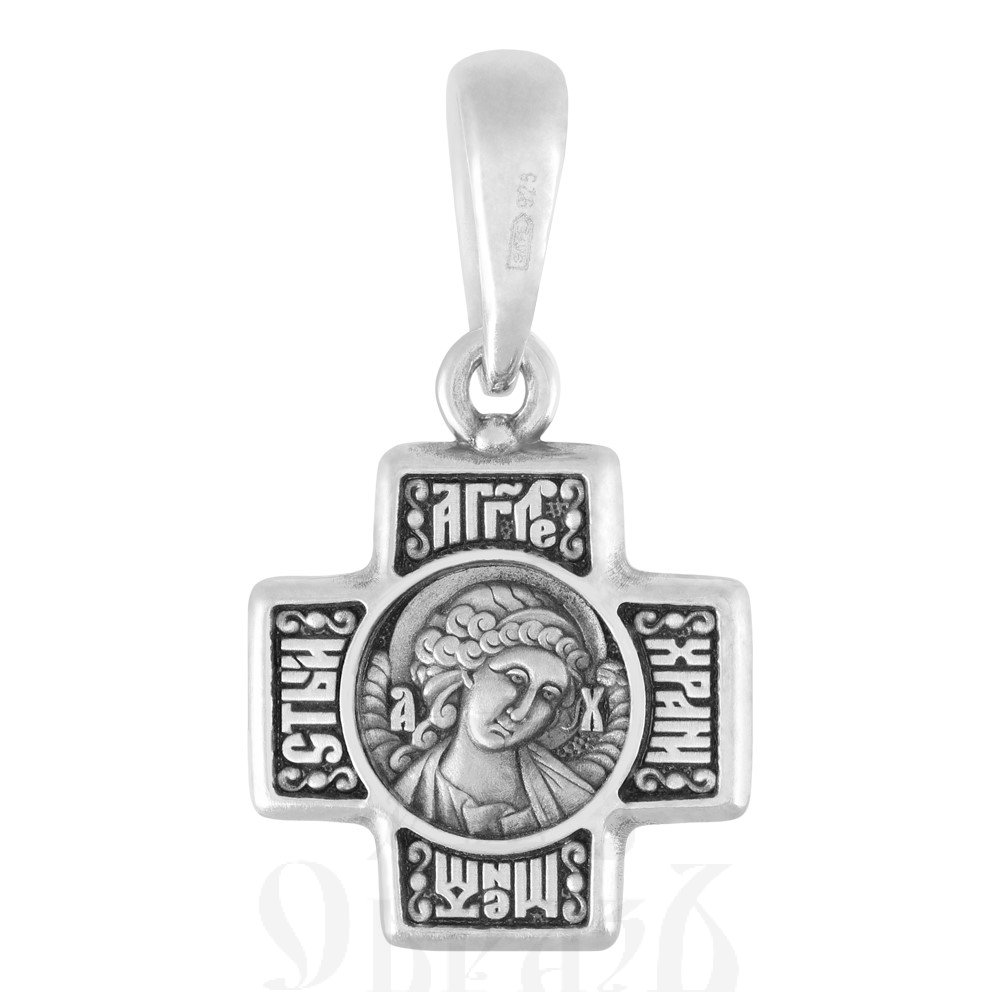 крест «господь вседержитель, ангел хранитель», серебро 925 проба (арт. 101.648)