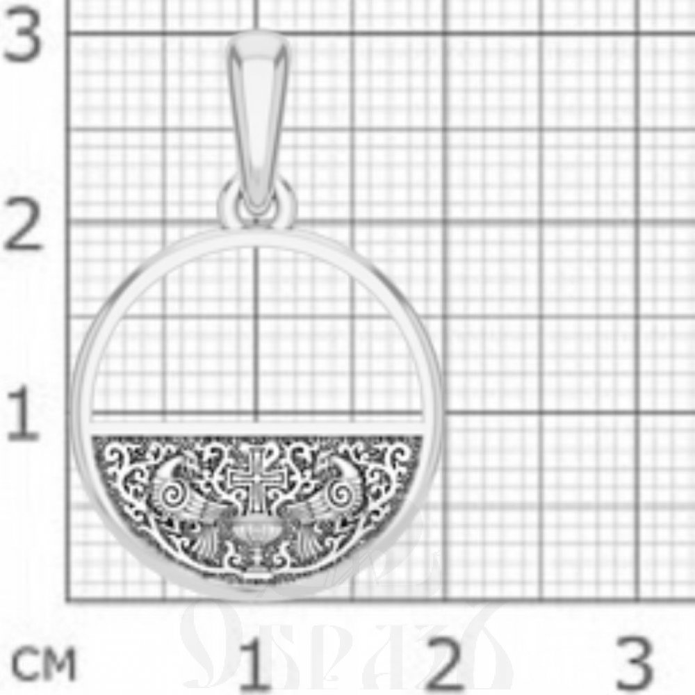 подвеска «птицы небесные», серебро 925 проба с платинированием (арт. 18.084р)