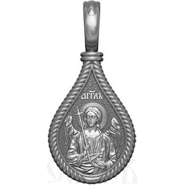 нательная икона св. великомученица варвара илиопольская, серебро 925 проба с родированием (арт. 06.009р)