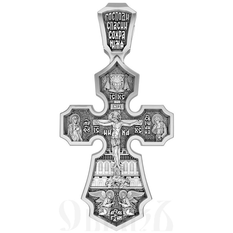 крест введение во храм пресвятой богородицы, серебро 925 проба с родированием (арт. 17.033р)