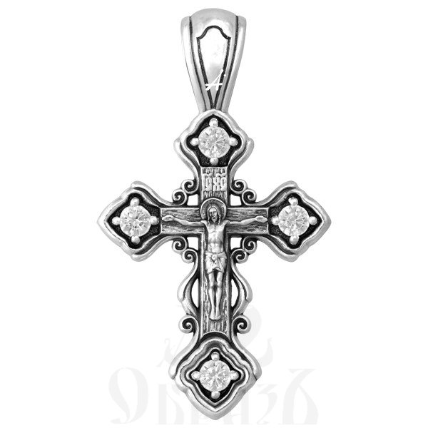 крест «распятие христово. молитва «спаси и сохрани», серебро 925 проба (арт. 101.607)