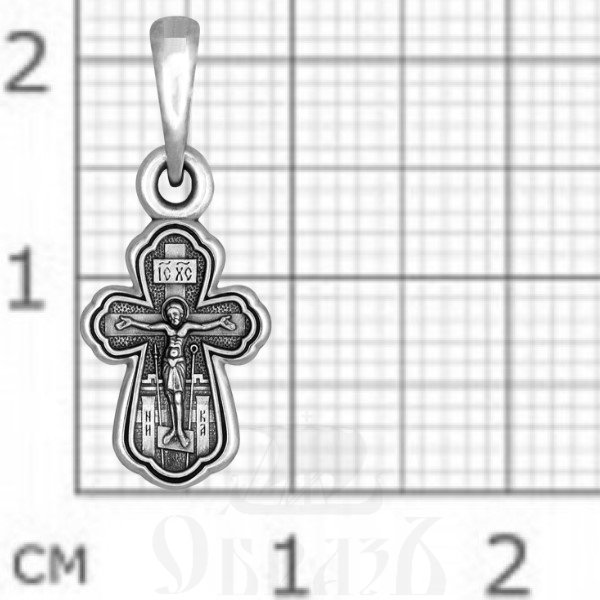 крест «распятие. ангел хранитель», серебро 925 проба (арт. 101.613)