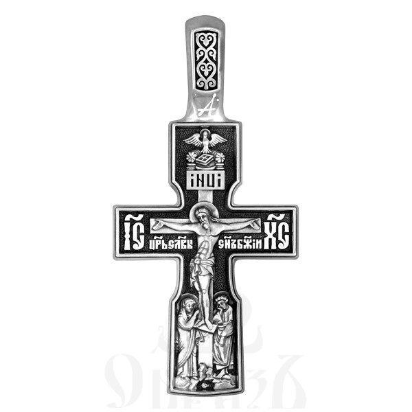 крест «распятие. молитва «да воскреснет бог», серебро 925 проба (арт. 101.604)